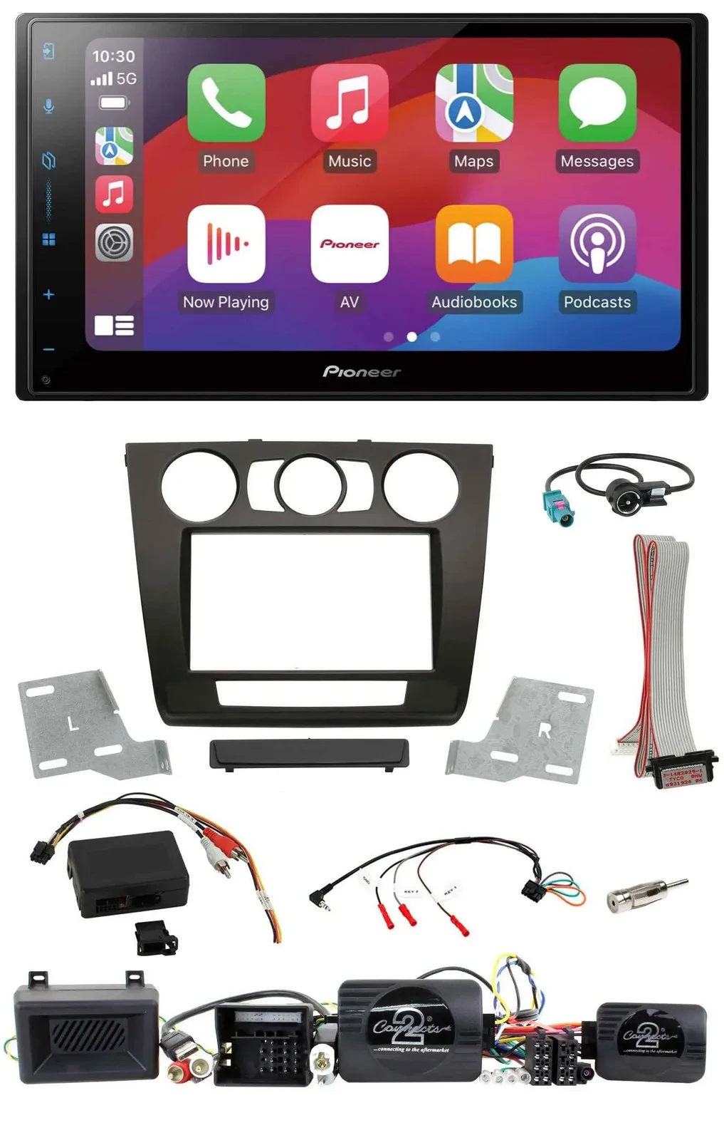 Pioneer DAB USB Lenkrad Bluetooth 2DIN Autoradio für BMW 1er Aktiv PDC man. Klim