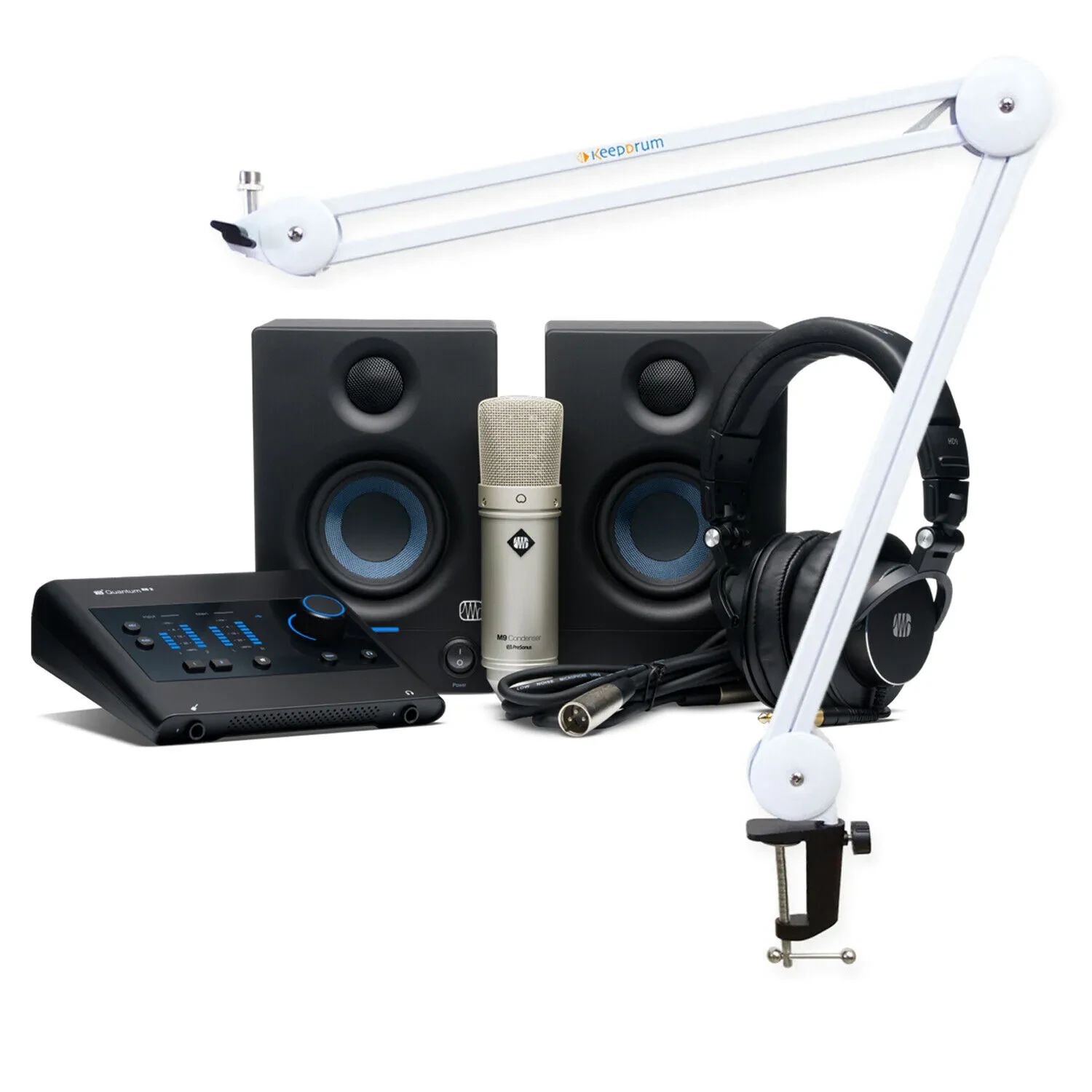 Presonus Quantum ES Ultimate Bundle Recording-Set mit keepdrum Gelenkarm-Stativ