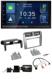 JVC DAB Bluetooth Lenkrad USB 2DIN Autoradio für Fiat Grande Punto anthrazit met