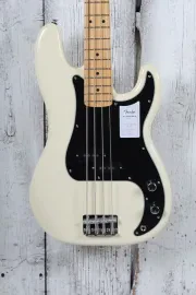 Fender Standard Precision Bass 4 String Electric Bass Guitar Olympic White