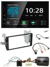 Kenwood Bluetooth Lenkrad DAB USB 2DIN Autoradio für Mitsubishi ab 2012 Outlande