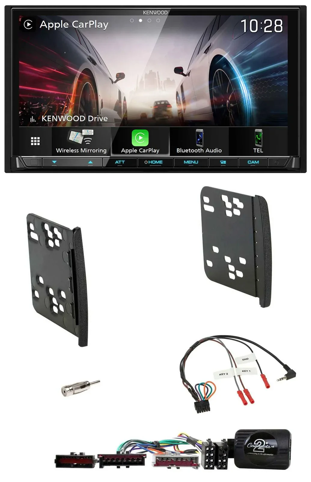 Kenwood Lenkrad 2DIN USB DAB Bluetooth Autoradio für Ford Focus Galaxy Mondeo