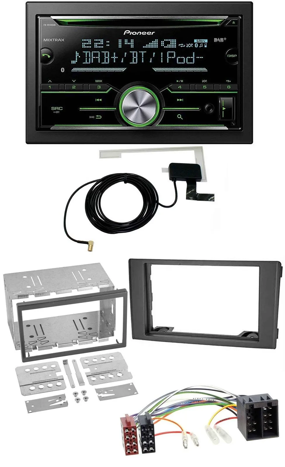 Автомагнитола для Iveco Daily (2006–2014) Pioneer 2-DIN, CD/USB/MP3, Bluetooth, DAB, черная