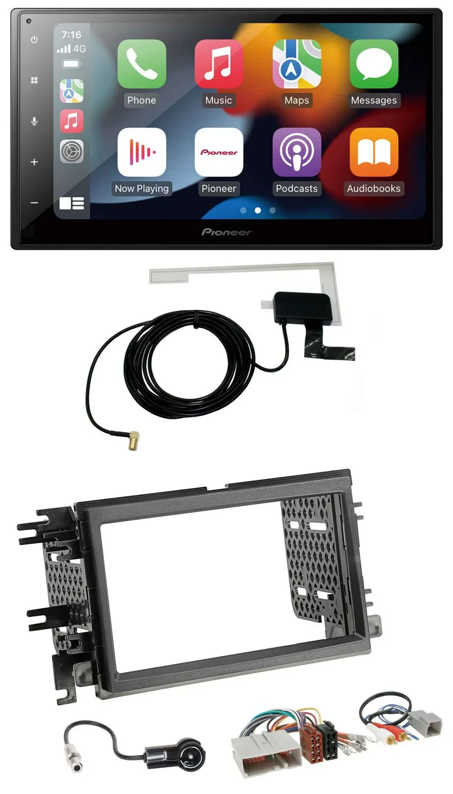 Автомагнитола для Ford Mustang/F-150 (2004–2009) Pioneer 2DIN, MP3, USB, Bluetooth, DAB