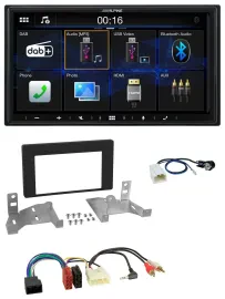 Alpine Bluetooth 2DIN MP3 DAB USB Autoradio für Toyota Aygo ab 2022 AB7 schwarz