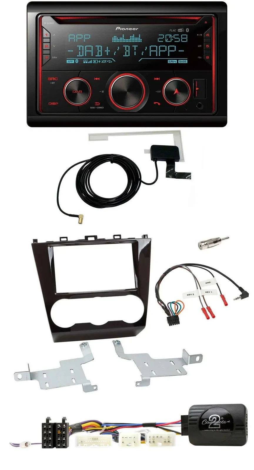 Автомагнитола Pioneer 2-DIN DAB USB CD Bluetooth для Subaru Forester (с 2015)