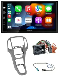 Автомагнитола для Opel Astra J Kenwood 2DIN DAB USB Bluetooth MP3, титан-серый