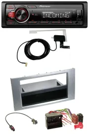 Автомагнитола для Ford Fiesta/Focus (2004–2008) Pioneer USB, MP3, DAB, Bluetooth, серебристая