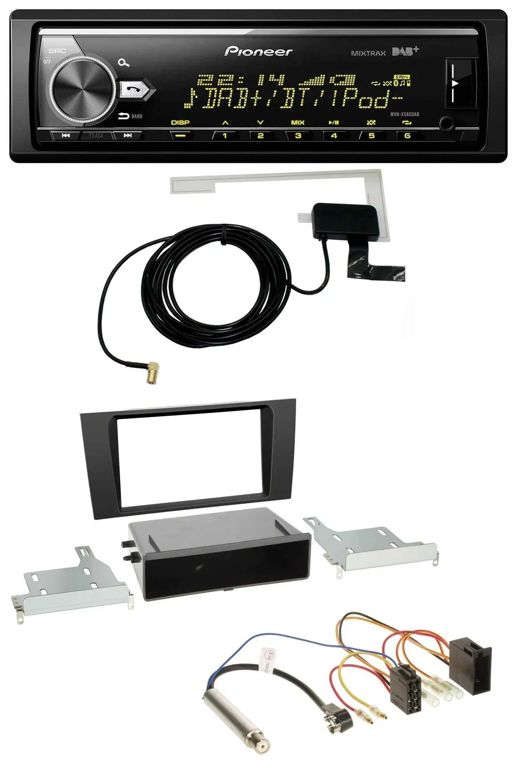Автомагнитола для Audi A4 (B5 1999–2001) Symphony Pioneer Bluetooth, DAB, USB, MP3