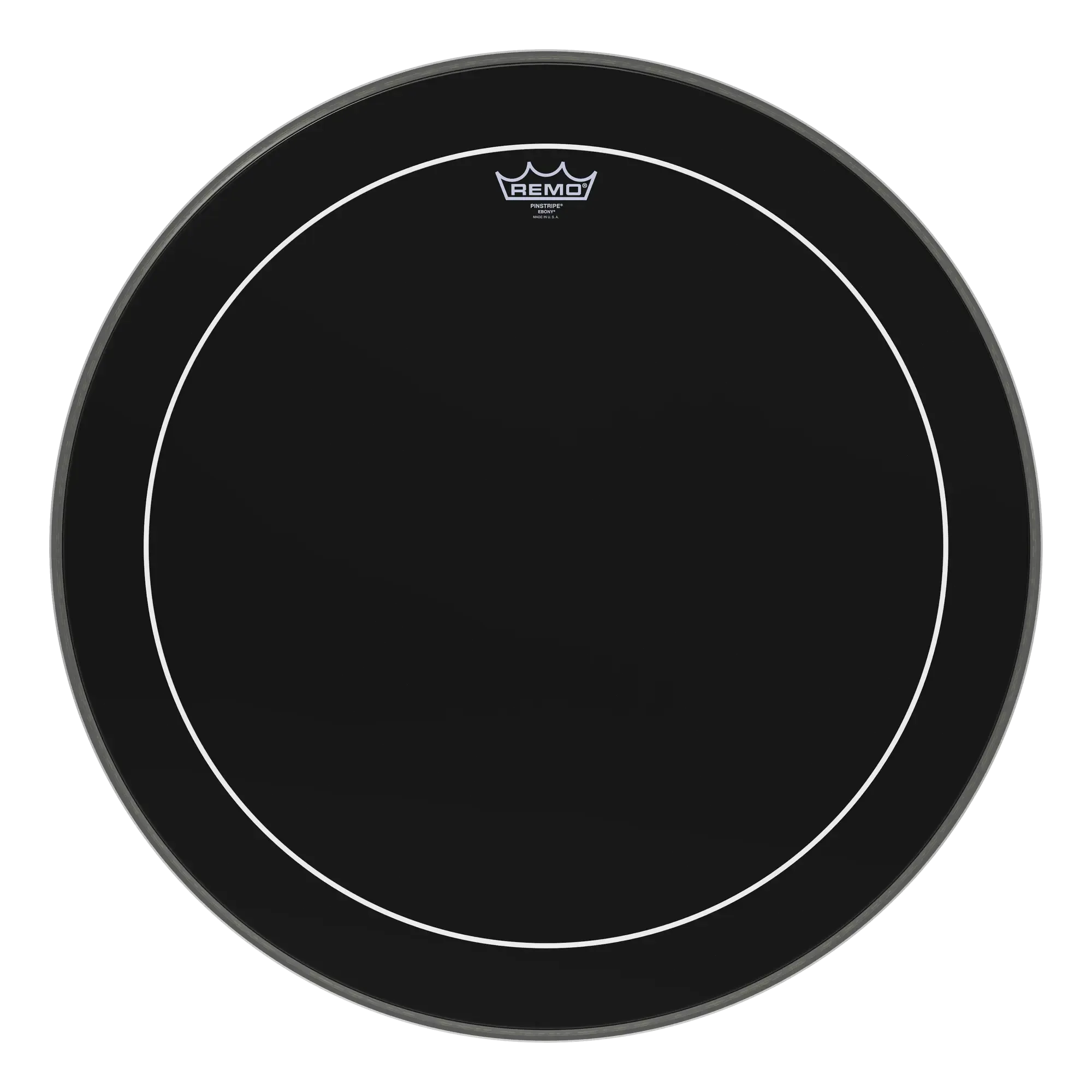 Пластик для барабана Remo 24" Pinstripe Ebony
