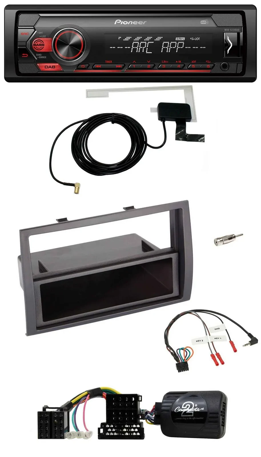 Автомагнитола Pioneer 1-DIN USB DAB MP3 для Citroen Jumper/Peugeot Boxer с поддержкой кнопок на руле