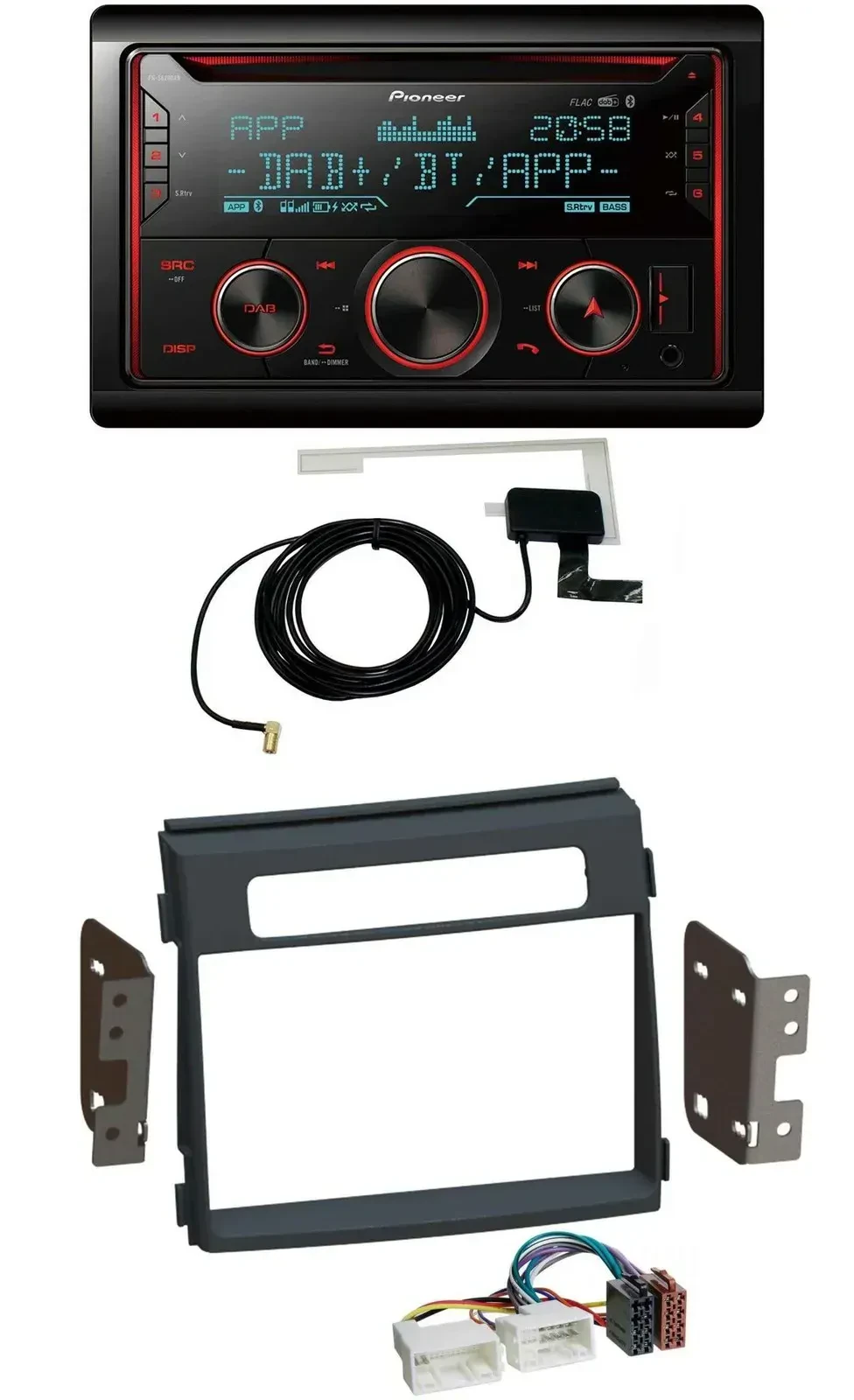 Автомагнитола для Kia Soul (AM) Facelift 2011–2014 Pioneer 2 DIN MP3 DAB USB CD Bluetooth