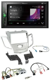 Pioneer 2DIN Lenkrad DAB USB Bluetooth Autoradio für Ford Fiesta 2010-2017 silbe