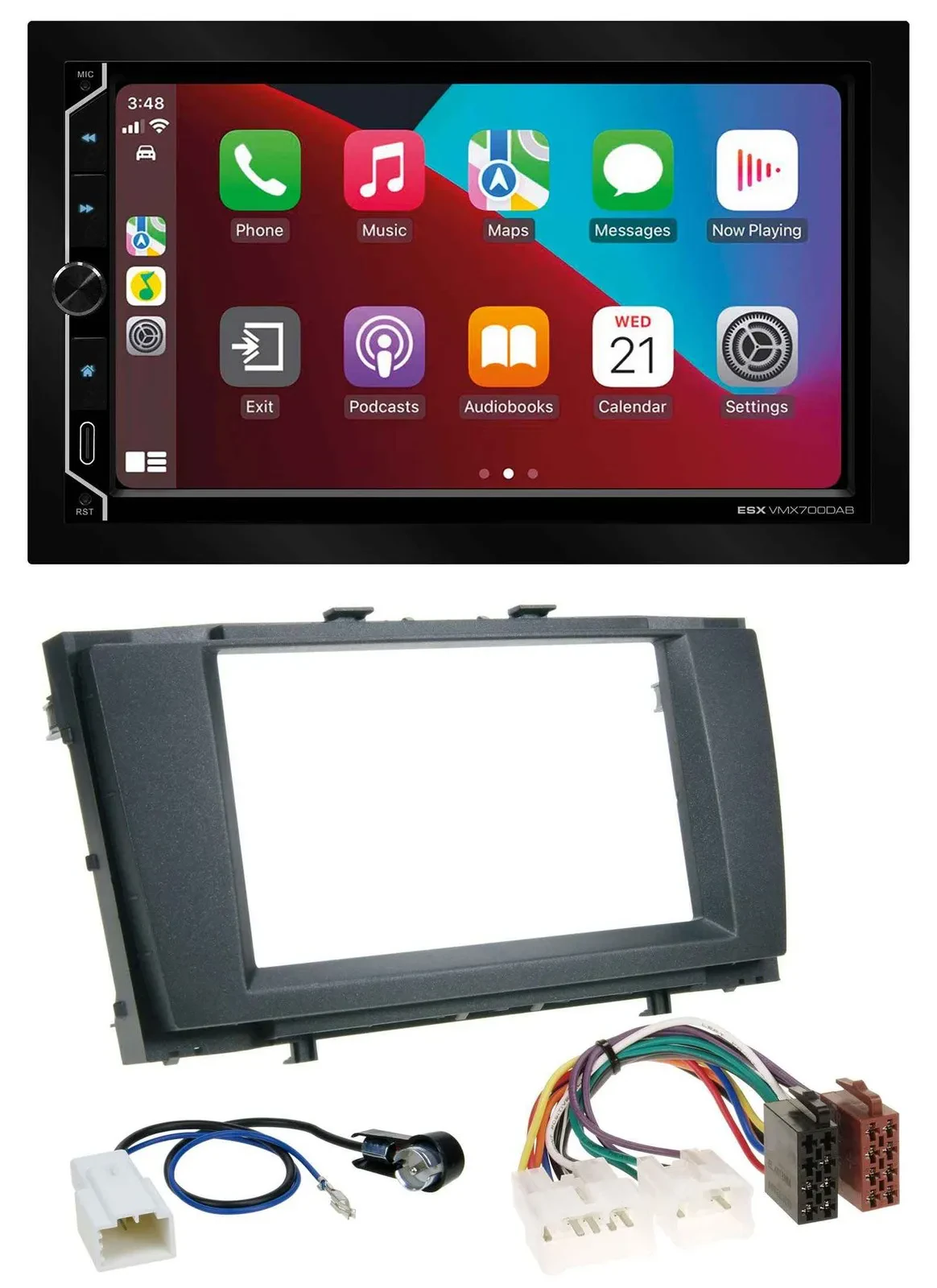 ESX 2DIN DAB USB MP3 Bluetooth Autoradio für Toyota Avensis 2009-2015