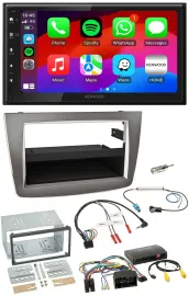 Kenwood Lenkrad USB DAB 2DIN Bluetooth Autoradio für Alfa Romeo Mito silber 14-1