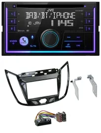 Автомагнитола для Ford C-Max/Kuga JVC 2-DIN DAB Bluetooth CD/USB черный (рояльный лак)