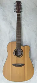 Luna Guitars Luna Wabi Sabi Dreadnought Solid Top 12 String Acoustic Electric Guitar -B stock
