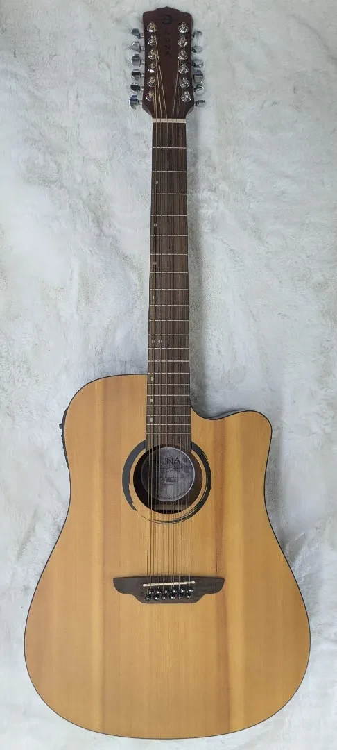 Luna Guitars Luna Wabi Sabi Dreadnought Solid Top 12 String Acoustic Electric Guitar -B stock