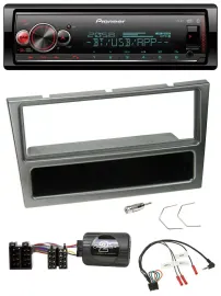 Pioneer Bluetooth USB Lenkrad DAB Autoradio für Opel Corsa C 00-04 aluminium