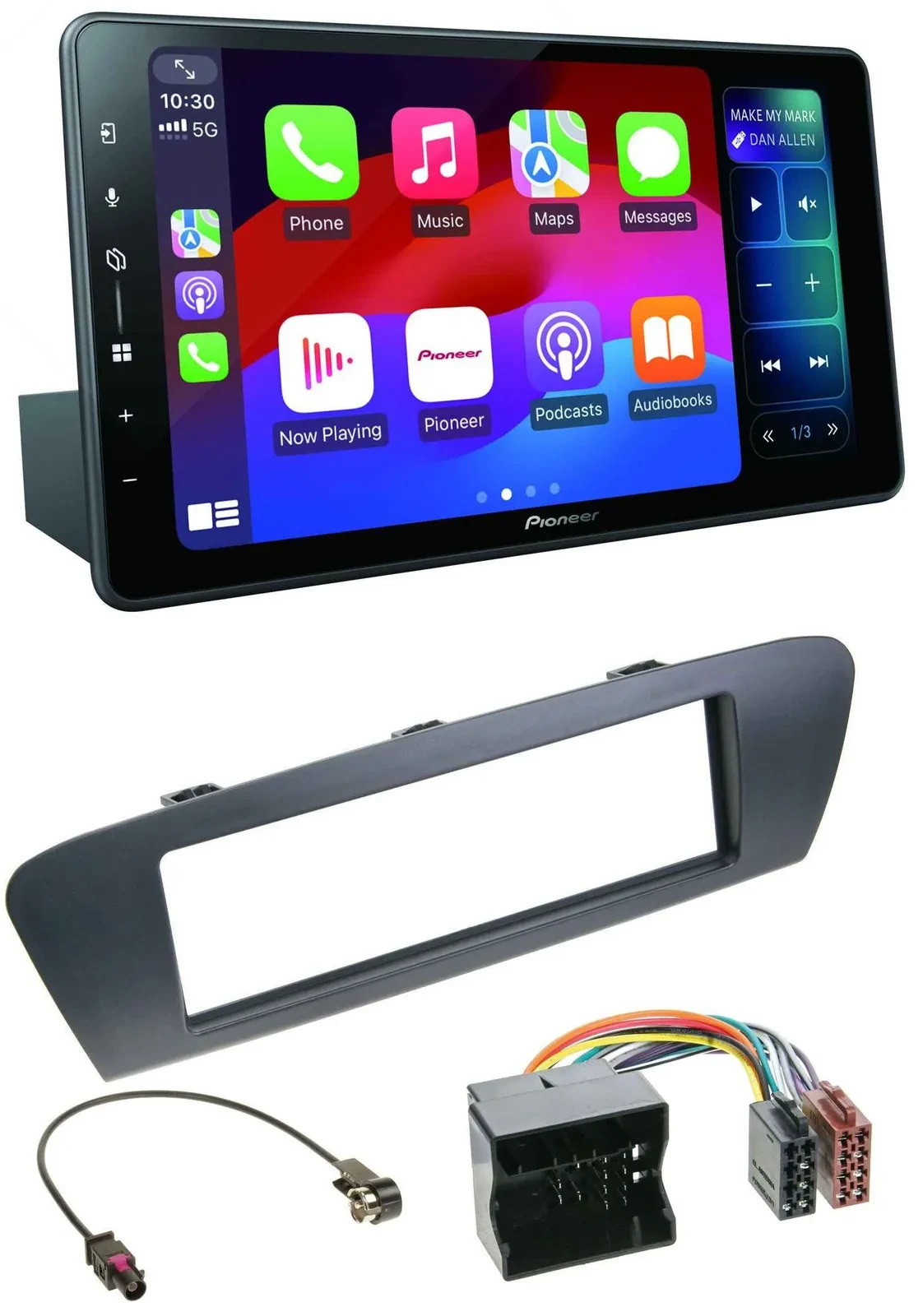 Pioneer Bluetooth DAB MP3 USB Autoradio für Renault Scenic (ab 12) - grau