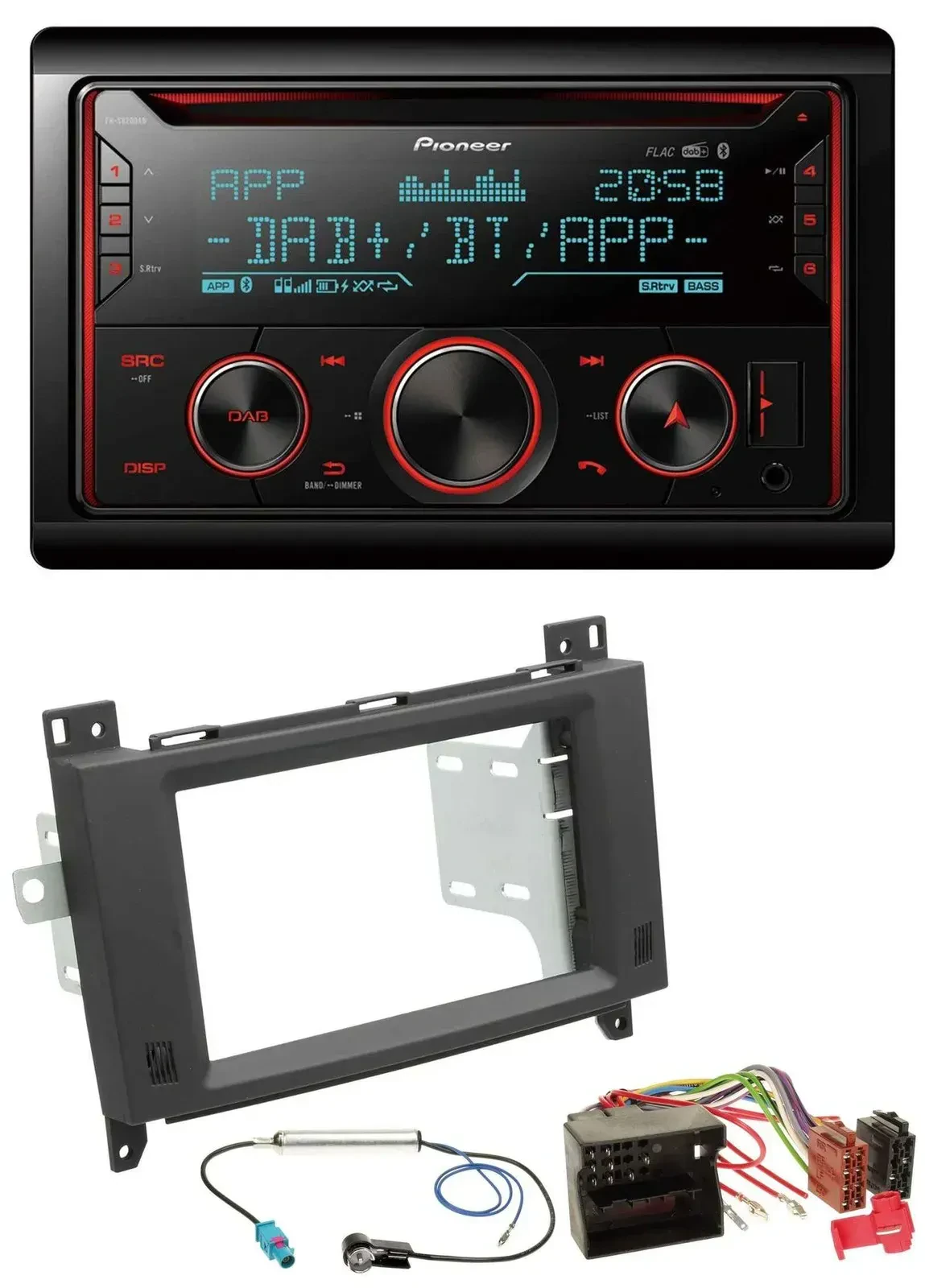 Pioneer 2DIN DAB MP3 Bluetooth USB CD Autoradio für Mercedes Vito Viano 06-14 Ru