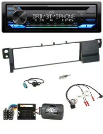 JVC Bluetooth Lenkrad USB DAB CD Autoradio für BMW 3er E46 2001-2007 Quadlock