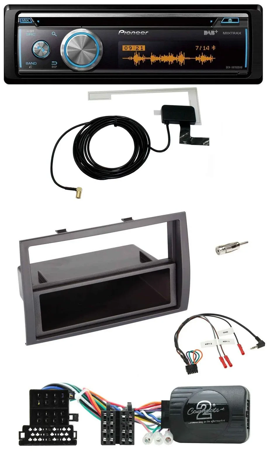 Автомагнитола Pioneer Bluetooth DAB USB CD для Citroen Jumper 2008–2011 с поддержкой управления на руле