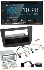Kenwood DAB TMC USB 2DIN Lenkrad Bluetooth Navigation für Alfa Romeo Mito 08-14
