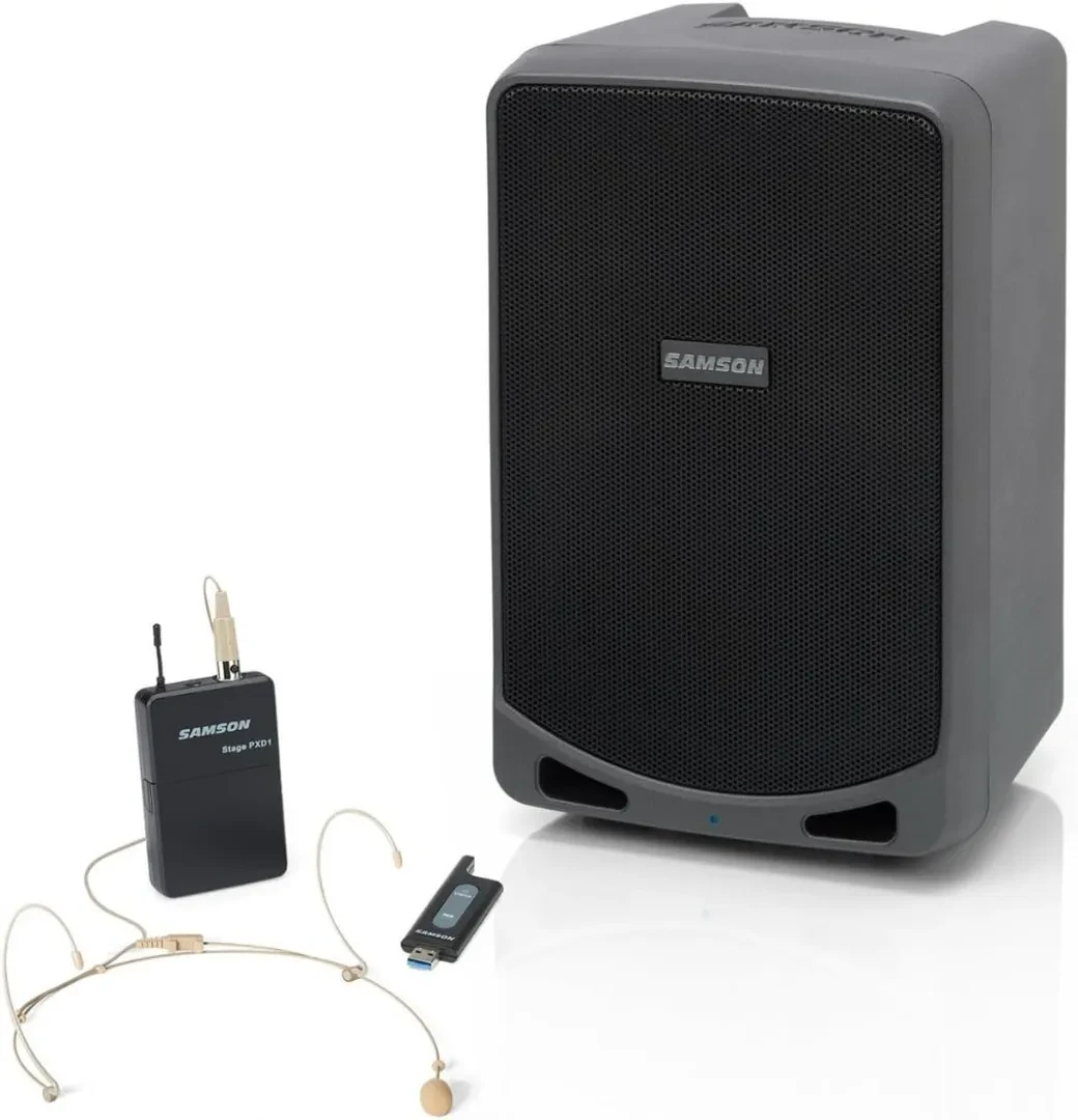 Б/У Портативная акустическая система для PA/DJ Samson XP106WDE 6" Bluetooth, аккумуляторная, с гарнитурным микрофоном