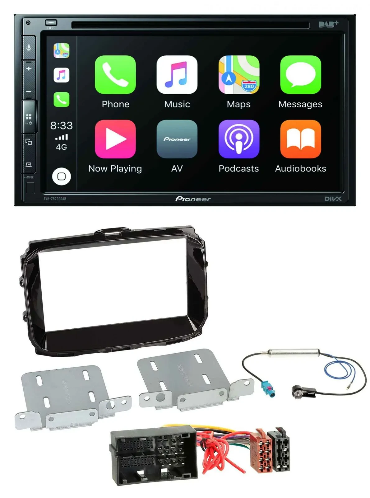 Автомагнитола Pioneer 2DIN, DVD, MP3, DAB, Bluetooth, USB для Alfa Romeo Giulietta (с 2013)
