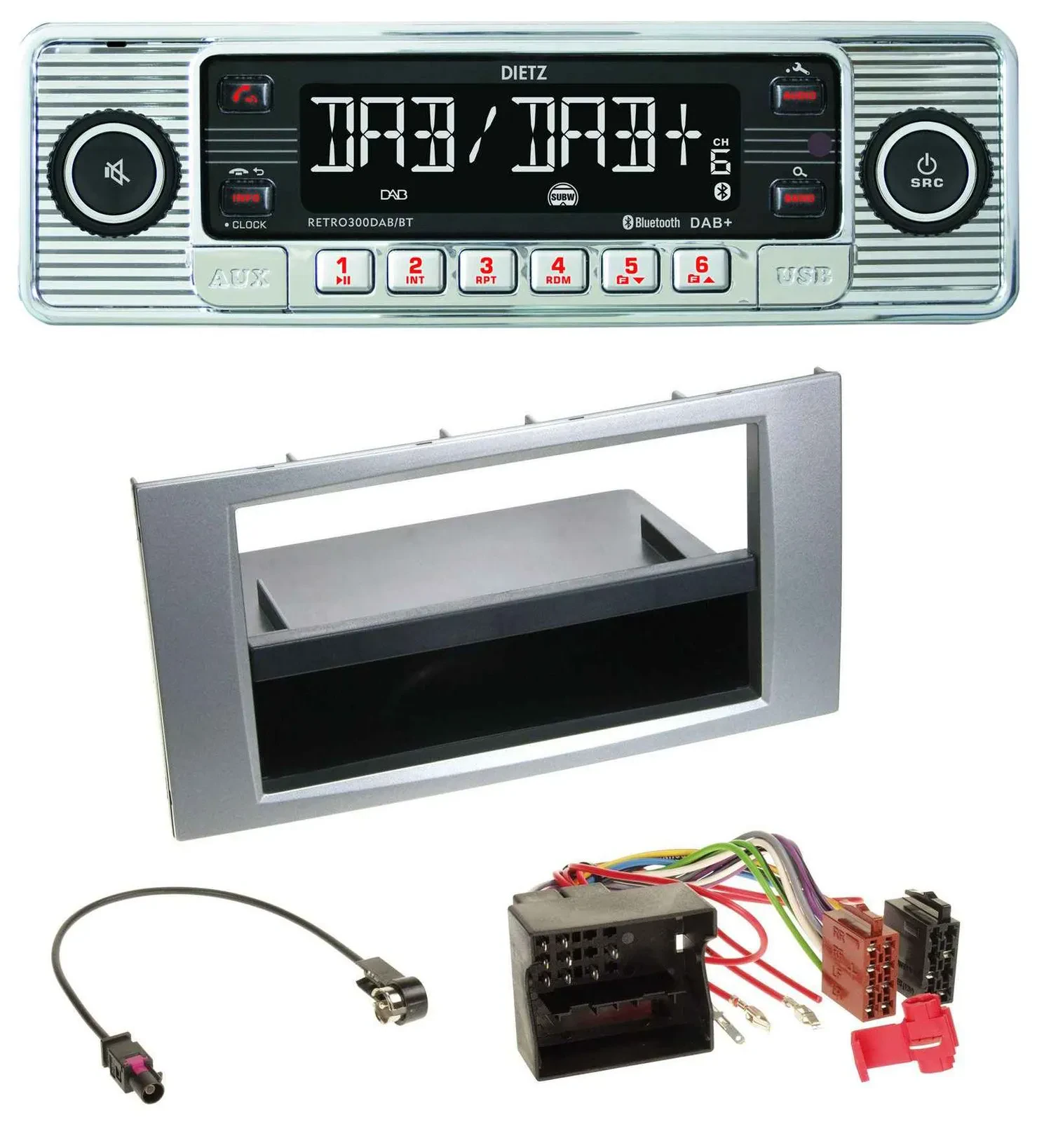 Автомагнитола Dietz Bluetooth MP3 DAB USB для Ford Galaxy/Focus/C-Max/S-Max (2003–2007)