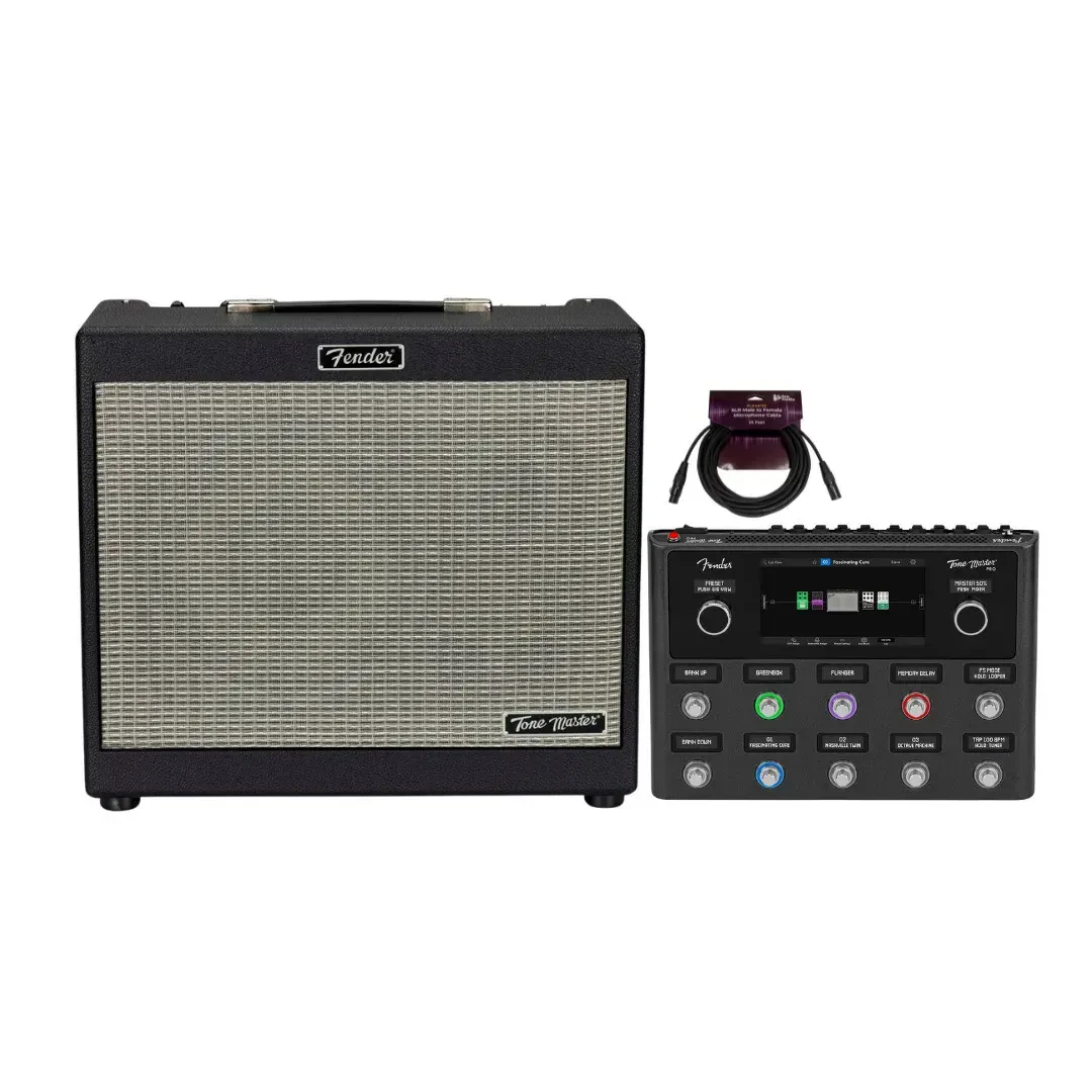 Fender Tone Master Pro Multi Effects Guitar Pedal Workstation with Cable Bundle