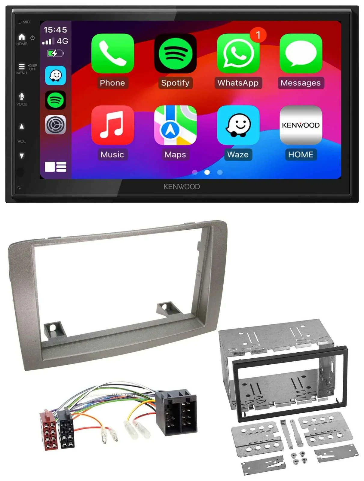 Kenwood MP3 USB DAB 2DIN Bluetooth Autoradio für Lancia Musa (2004-2012)