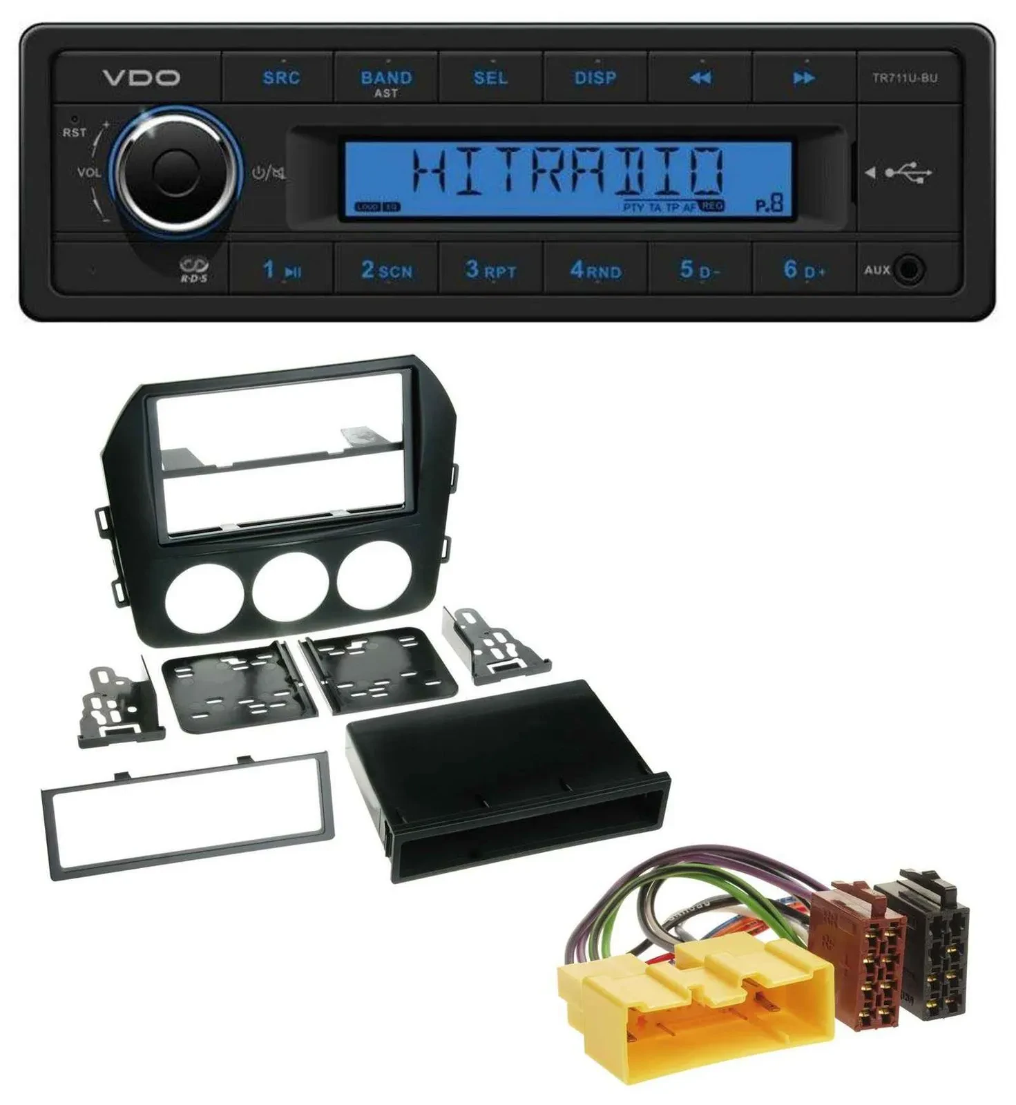 VDO AUX 1DIN MP3 USB Autoradio für Mazda MX-5 (ab 2008)