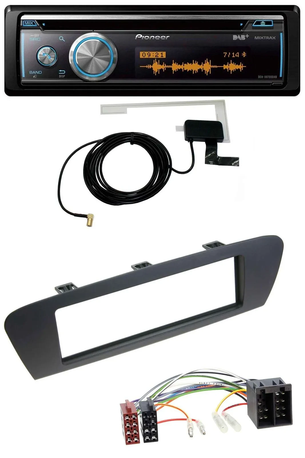 Автомагнитола для Renault Scenic Pioneer Bluetooth, DAB, MP3, USB, CD, коричневый