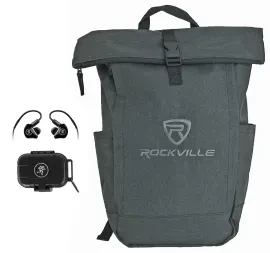 Наушники Mackie MP-120 BTA внутриканальные, мониторные, 1 динамический драйвер, Bluetooth, угольно-серый, с рюкзаком