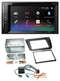 Автомагнитола для Seat Leon 2005–2009 Pioneer 2-DIN, Bluetooth, USB, DAB, DVD, черная