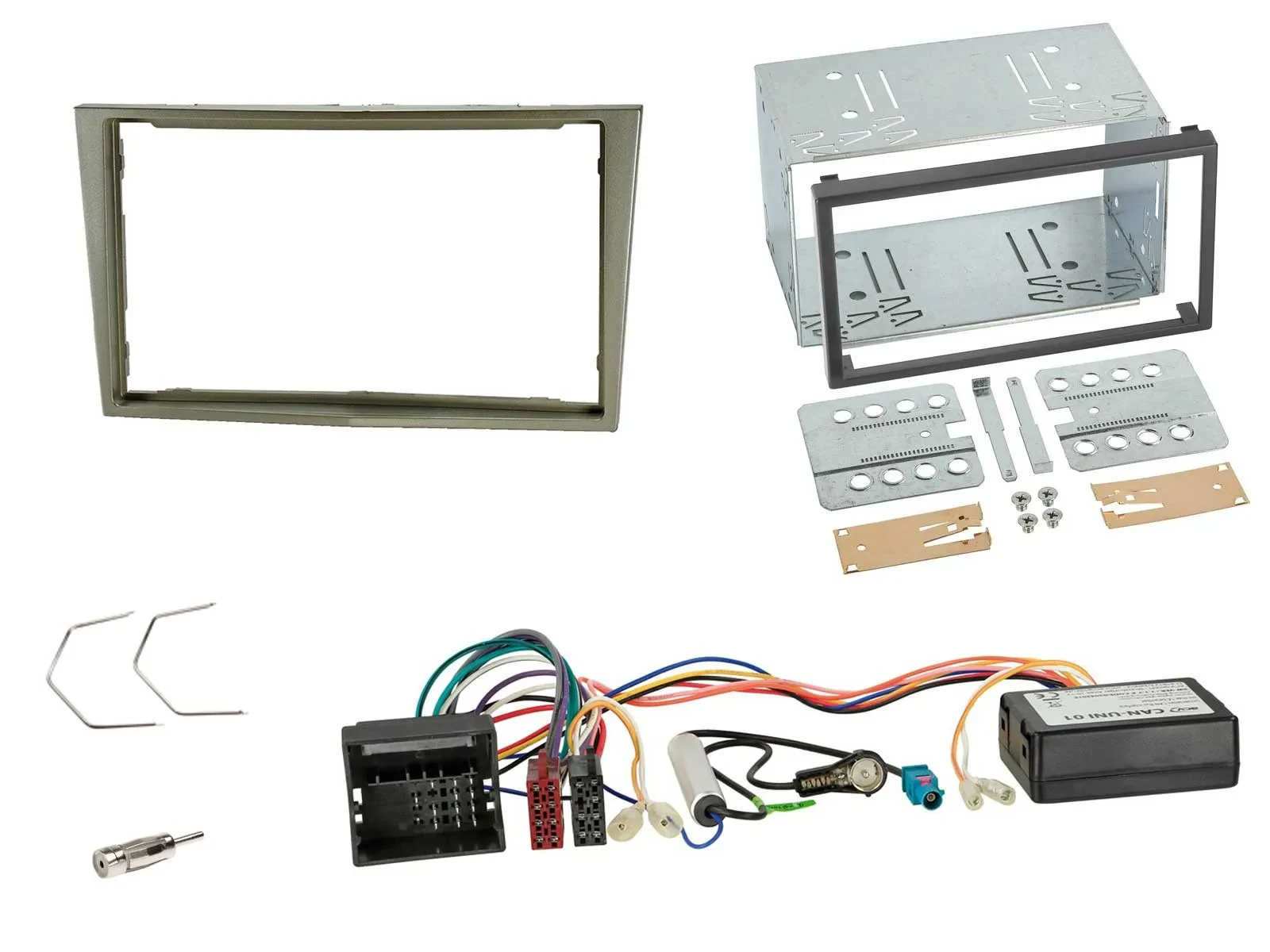 Установочный комплект для автомагнитолы Caraudio24 2-DIN, CAN-Bus, для Opel Corsa D (2009–2014), Satin Stone