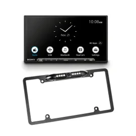 Sony XAV-AX6000 6.95" Double-DIN Touchscreen Receiver + License Plate Camera