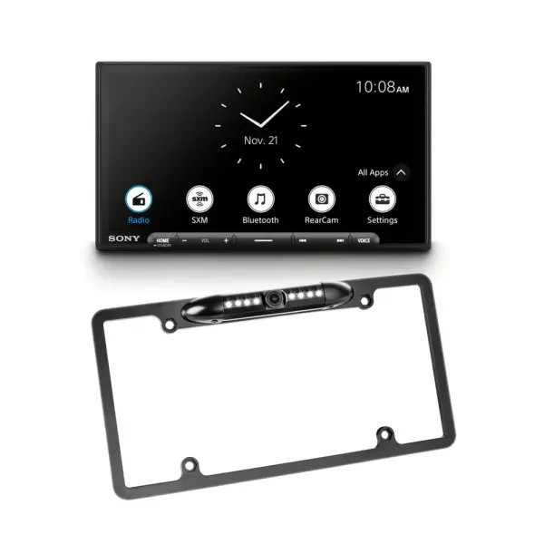 Sony XAV-AX6000 6.95" Double-DIN Touchscreen Receiver + License Plate Camera