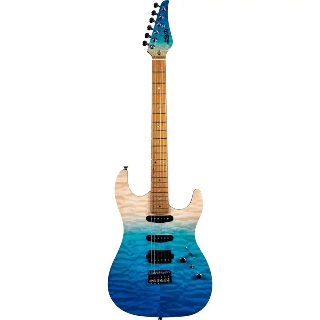 Электрогитара JET Guitars JS-1000 Superstrat HSS Quilted Transparent Blue