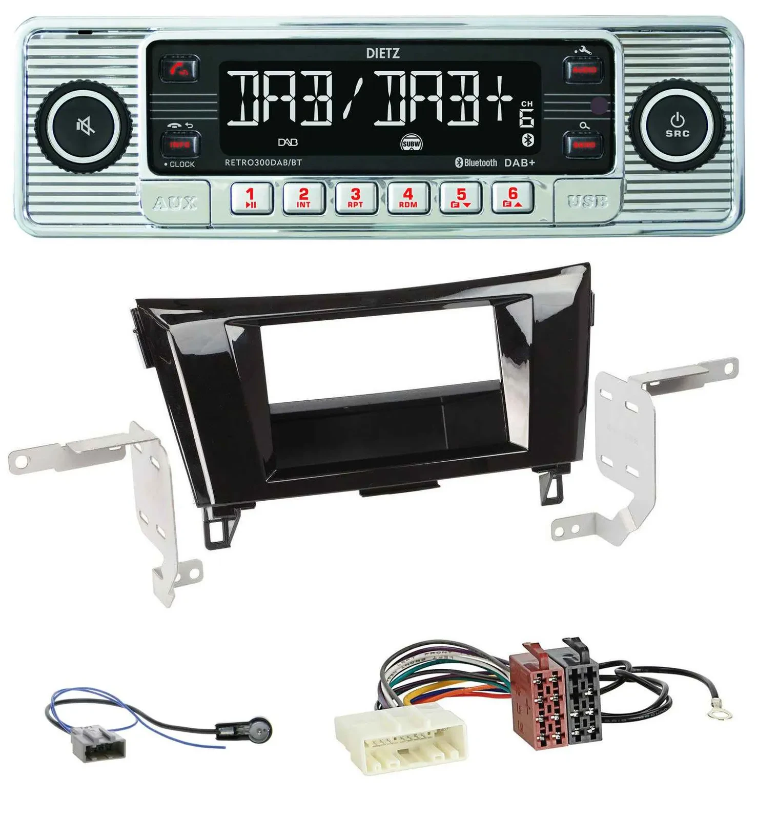 Dietz Bluetooth MP3 DAB USB Autoradio für Nissan Qashqai X-Trail ab 2014