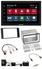 Blaupunkt Lenkrad Bluetooth DAB 2DIN USB Autoradio für Ford Kuga 2008-12 schwarz