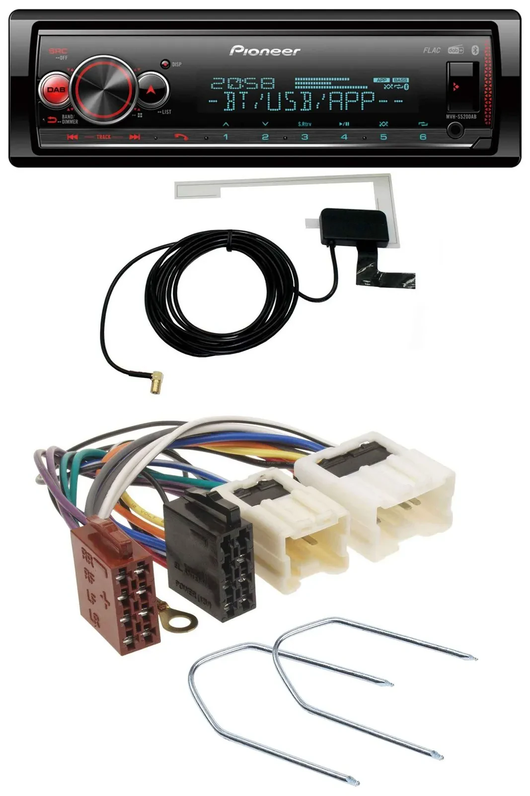 Автомагнитола Pioneer Bluetooth DAB USB MP3 для Nissan Pathfinder (1996–2003) и Quest (1993–2002)