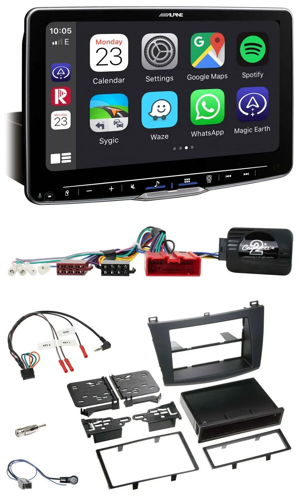 Автомагнитола Alpine Bluetooth USB DAB для Mazda 3 (2009–2013), CAN-Bus