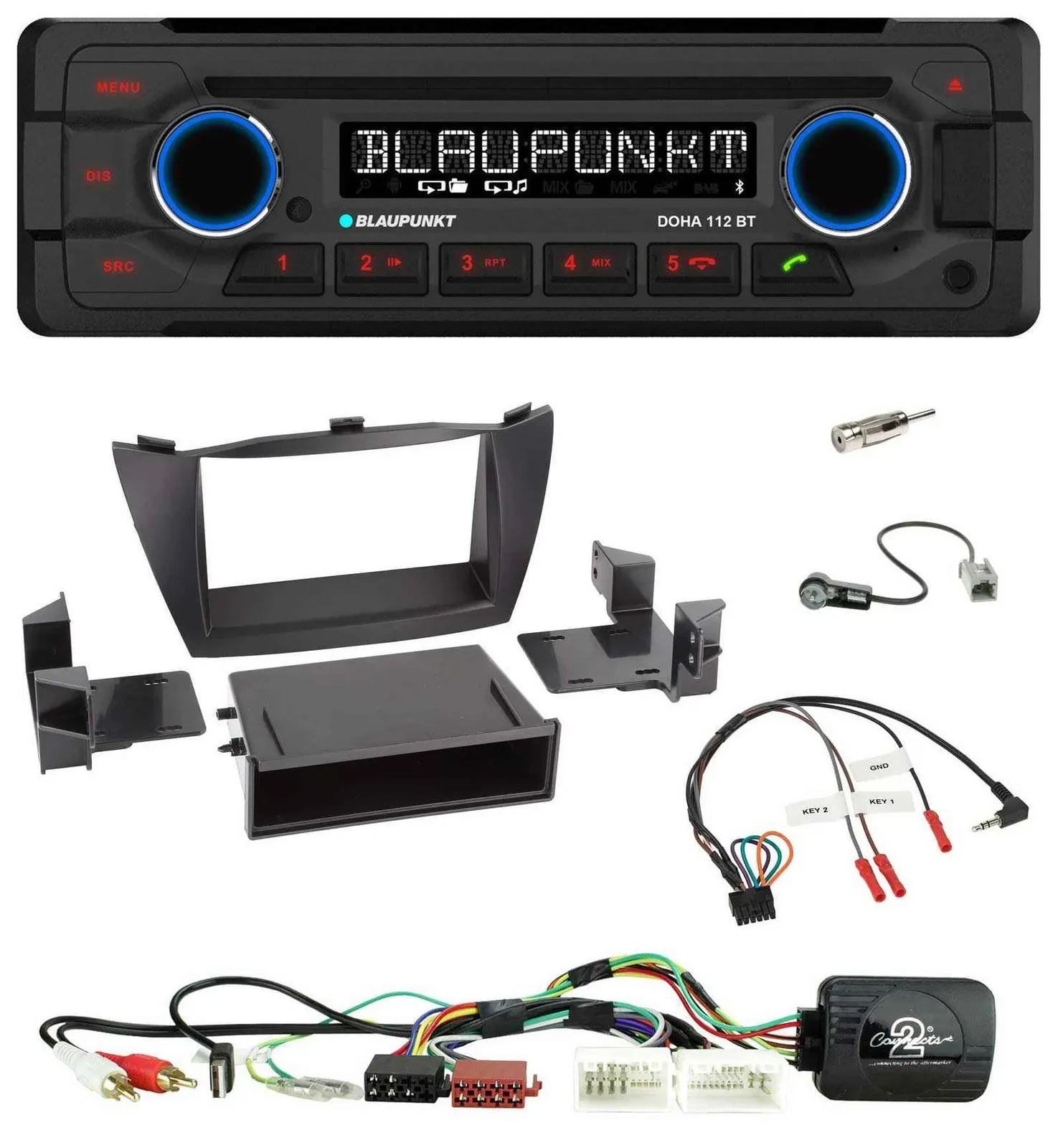 Blaupunkt Lenkrad MP3 CD Bluetooth USB Autoradio für Hyundai Tucson 2010-2015