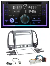 Автомагнитола для Hyundai Santa Fe JVC 2-DIN DAB Bluetooth CD USB MP3