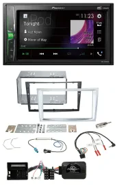 Автомагнитола Pioneer 2DIN, DAB, USB, Bluetooth, для Opel Zafira/Astra H/Corsa D, поддержка кнопок на руле