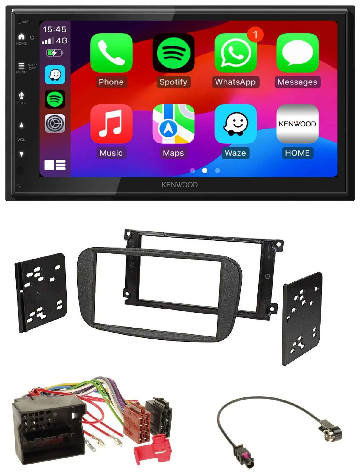 Kenwood MP3 USB DAB 2DIN Bluetooth Autoradio für Ford S-Max ab 2007 Mondeo schwa