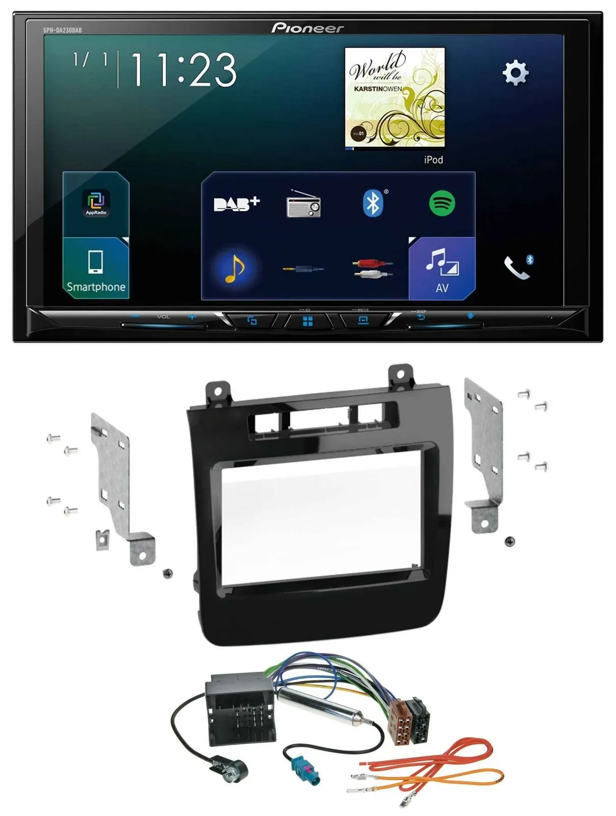 Pioneer MP3 Bluetooth USB 2DIN DAB Autoradio für VW Touareg (2010-2014)